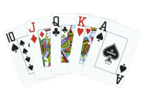 Cartas Copag 1546 mostrando valores y palos con un diseño moderno y duradero.