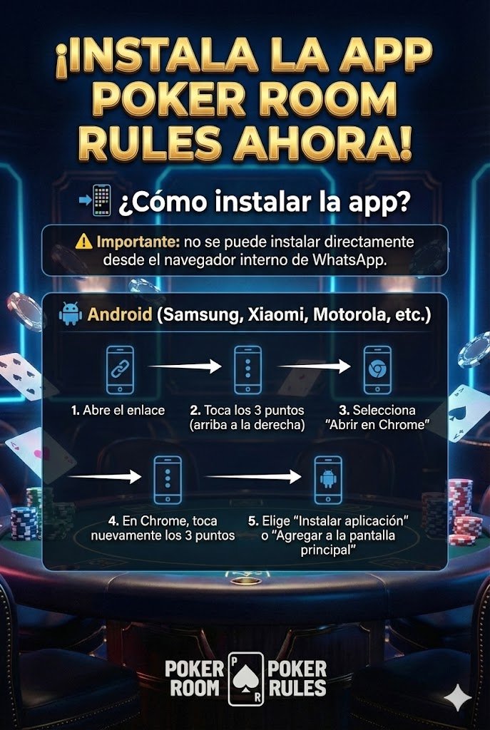 Guía paso a paso instalar App Reglamento Poker Android
