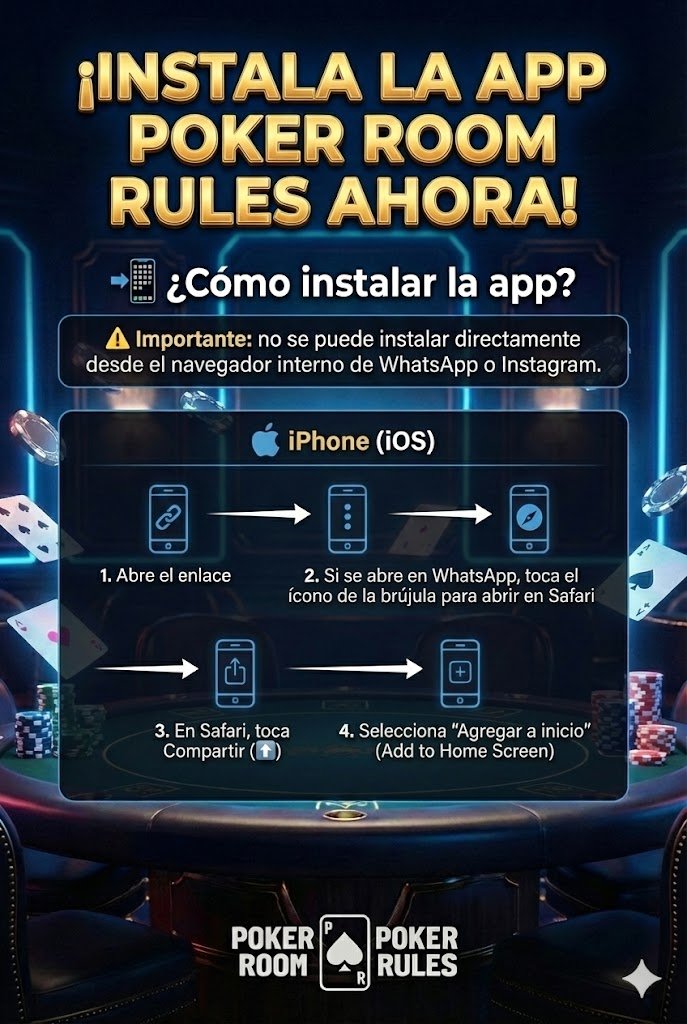 Guía paso a paso instalar App Reglamento Poker iPhone iOS